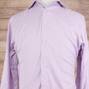 Charles Tyrwhitt Shirt Mens 16 36 Lavender Slim Fit Non Iron Dress Cotton